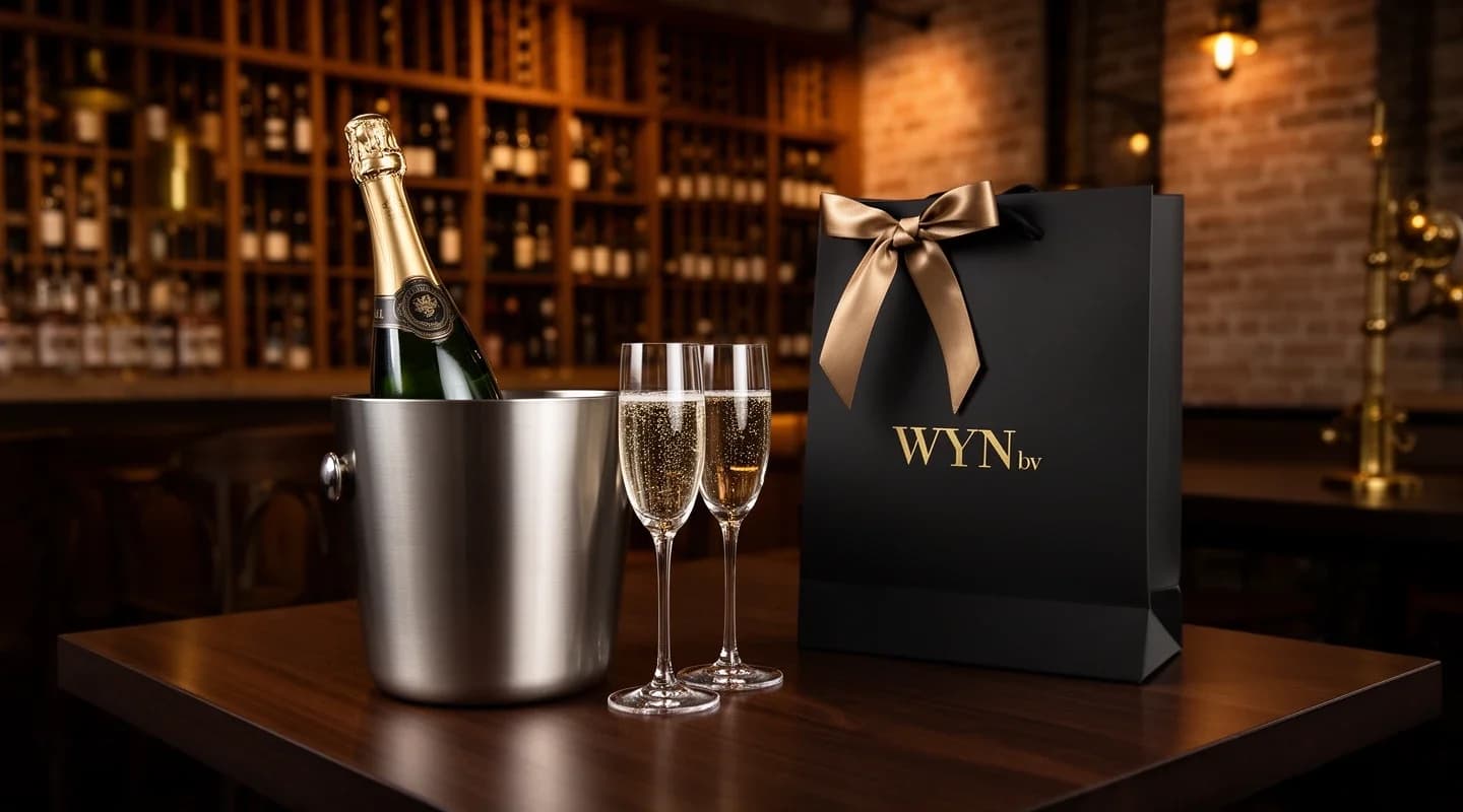 Een fles champagne op je verjaardag