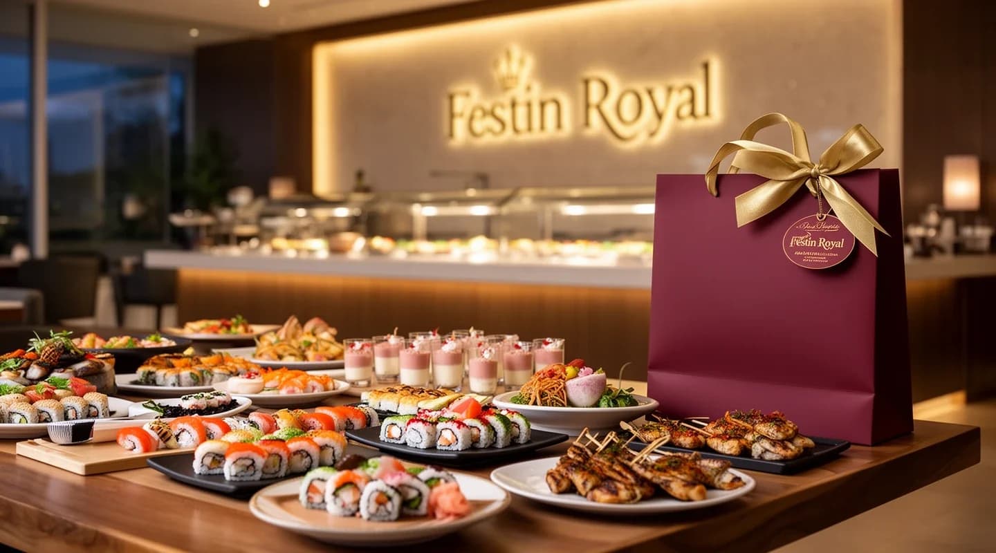 50% korting op het buffetmenu.