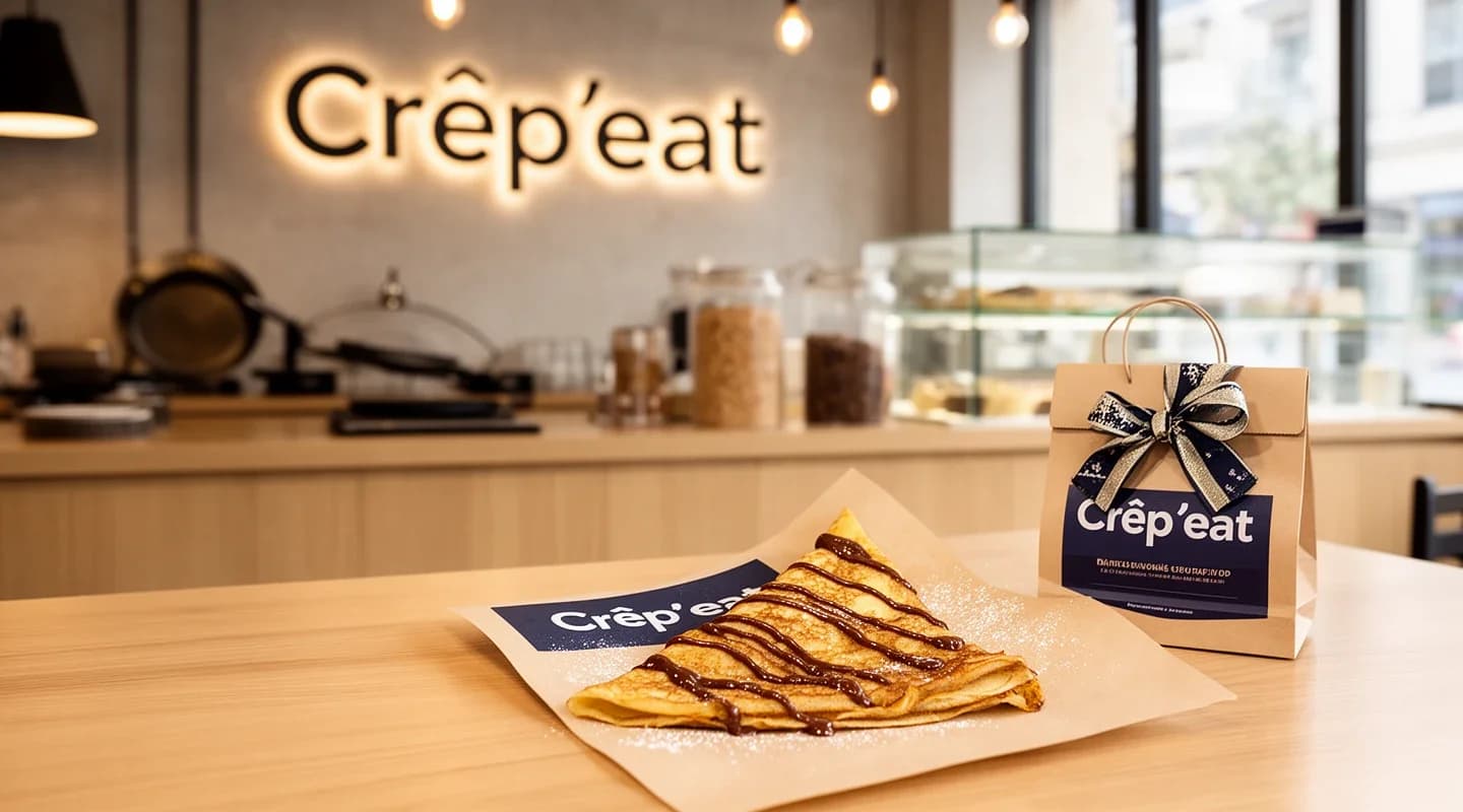 Une crêpe au Nutella ou au sucre offerte.