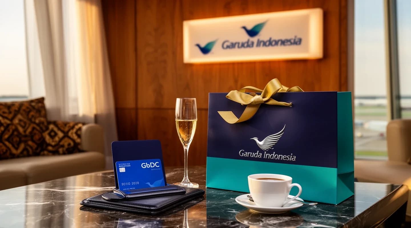 Bonus miles sejumlah angka tahun berjalan untuk pemegang kartu GbDC tier bluRoyal.